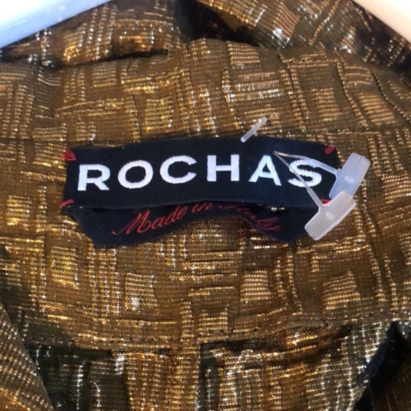 Rochas FW/12 Metallic Gold Geometric-Jacquard Sleeveless Blouse - Picture 7 of 8